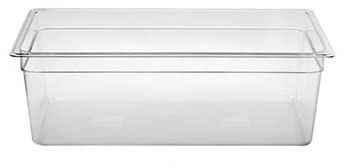 Forgast Contenitore Gastronorm GN 1/3 in Policarbonato, Dimensioni 32,5x17,6x20 cm, Vaschetta Gastronorm, Vassoio, Resistente alla Temperatura, Lavabile in Lavastoviglie, Transparente