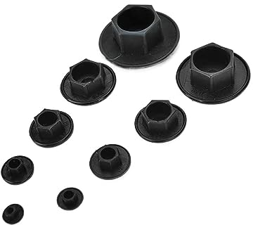 NORAZE 100 Stück Schwarze Innensechskantschraube, Mutter, Sechskant-Abdeckkappe, Schutz, Befestigungselemente, Schrauben, Abdeckungen, Kappen M5–14 (Color : Black, Size : M10)