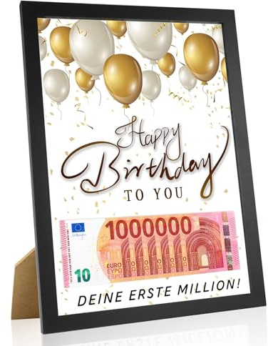 Geldgeschenk Geburtstag Geschenk Geldgeschenke Verpackung Lustiges Geldgeschenke Deine erste Million Kreativ Geld Verschenken Geschenkideen Bilderrahmen Geldgeschenk Happy Birthday Gift