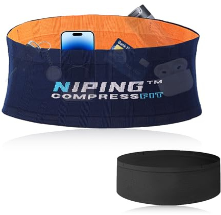 LURNODY 2 Stück Laufgürtel für Handy, Laufen Zubehör Größe L, Hochelastische Bauchtasche Sport, Handytasche Joggen Dient Zum Transport Von Handys, Schlüsseln, Trinkflaschen Etc. Beim Sport