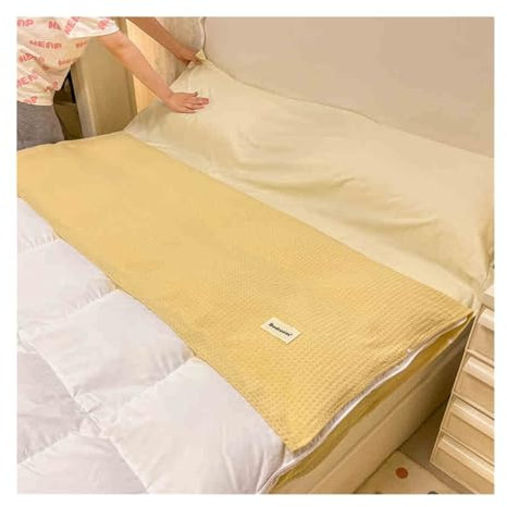 YUTZRIQP Hüttenschlafsack Baumwolle Ultraleichter Schlafsack mit Reißverschluss Leichter Komfort hüttenschlafsack und Reisedecke(Milk Tea,80x210cm-31x82)