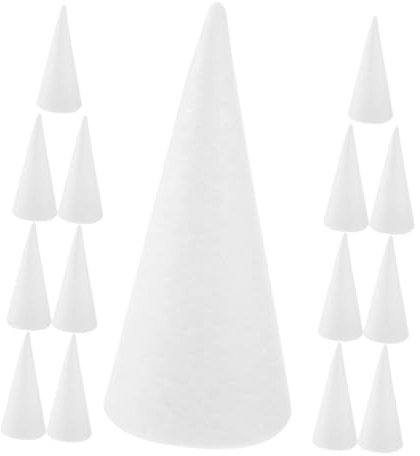 Sewroro 20stücke Schaumstoffkegel Für Bastelprojekte Partydekorationen Weihnachtsbäume Geburtstagspartys DIY-aktivitäten Tafelaufsätze Bastelmaterial