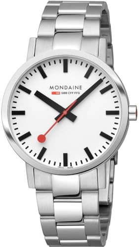 Mondaine Orologio analogico al quarzo da uomo con cinturino in acciaio inox A660.30360.11SBJ, argento, Bracciale
