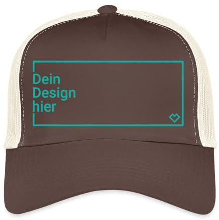 Spreadshirt Personalisierbare Unisex Trucker Cap Mit Foto Oder Text | Eigene Bilder Oder Texte Hochladen – Verstellbarer Snapback-Verschluss