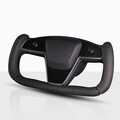 Steering Wheel Cover for Tesla Yoke Model S Model X 2021-Present, Black | for Tesla Yoke Steering Wheel Car Steering Wheel Cover for Tesla Model S/ Model X 2021-Present Steering Wheel Accessories