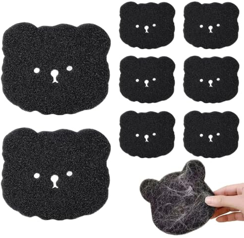 JYNVO 8 Boules Anti Poils Machine à Laver, Attrape Poils Machine a Laver Réutilisable, Enlève Poil d'Animaux Efficace, Accessoire Utile pour Lavage