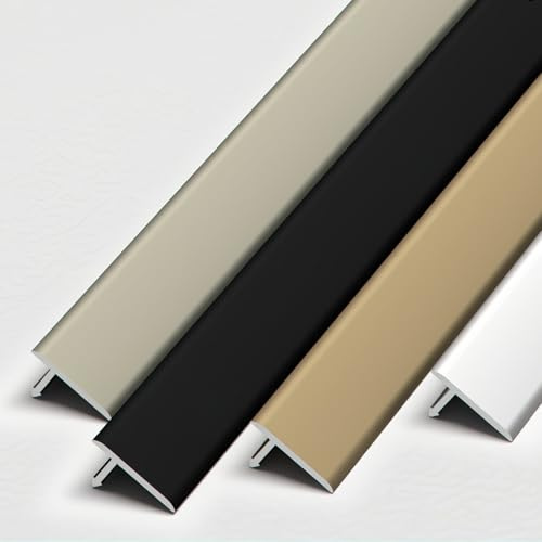 Übergangsleiste Fußböden, Aluminium Abschlussprofil, 3 x 90cm Nahtdeckprofil, Für Türschwelle/Holzböden/Laminat/Fliesen(Gold,W 2.4cm x L 2.7m(90cm*3))