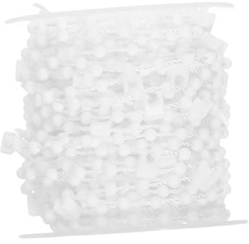 MAGICLULU Cadena de Cuentas para Persianas Verticales Repuesto Silencioso y Duradero para Cortinas Enrollables Cuerda de Plástico Resistente Blanca para Reparación
