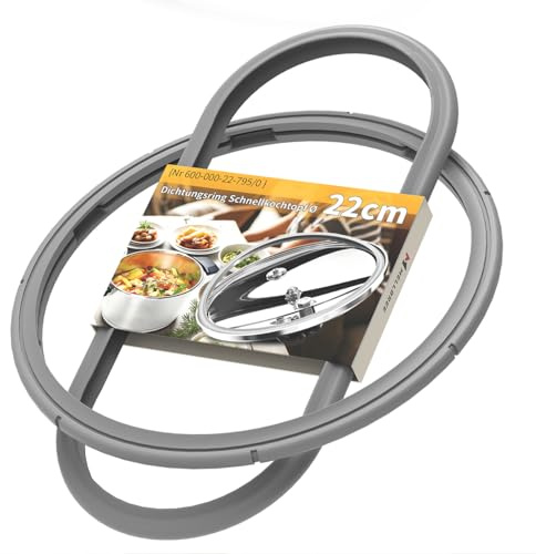 Mellbree 22 cm Dichtungsring für Fissler | 600-000-22-795/0 - Ersatz Dichtung für Fissler Vitaquick, Vitavit Comfort/Premium/Edition Schnellkochtöpfe, hergestellt nach 2010 (2 Stück)