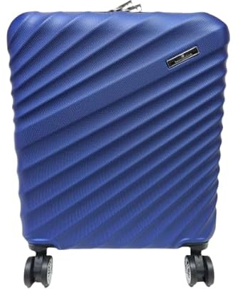 Trolley rigido utilizzabile come bagaglio a mano, approvato dalla maggior parte delle compagnie aeree low cost, 55 cm, Misure 55 x 40 x 20 cm Marchio Nazareno Gabrielli (BLU/BLU)