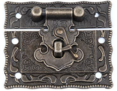 Dekorative Schlösser im Vintage-Stil, Zinklegierung, Schaukelverschluss, Holz-Schmuckkästchen, Ersatz, Vintage-Möbelbeschläge, antike Schnappverschluss