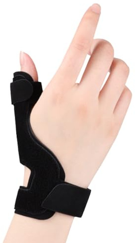 OPVYAEU Muñequera Dedo Pulgar, Protector Dedos Mano para Pulgares Izquierdo y Derecho, Funda Protectora Ajustable Ferula Pulgar, férula dedo pulgar, Transpirable Muñequera Pulgar