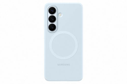 Samsung Silicone Magnet Smartphone Case EF-ES942, Hülle für das Galaxy S26, Handy-Hülle mit Magnetring zur Anbringung von Zubehör, Silikon, Schutz Case, stoßfest, dünn und griffig, Light Blue