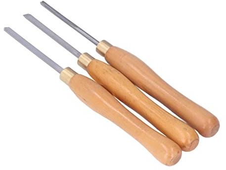 Aumotop Kit de Herramientas de Torneado Madera, Juego Cinceles para Carpintería con Inserto Acero Afilado, Herramienta Ergonómica Cincel Torno para Varios Productos Madera