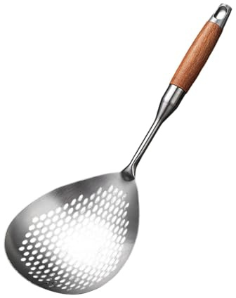 REITINGE Mestolo in acciaio inox per brodo vegetale manico ergonomico schiumarola cucchiaio scanalato grande colino