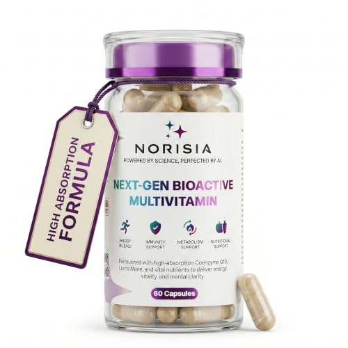 Norisia Premium Multivitamin for Men & Women with CoQ10 100mg, 60 Capsules
