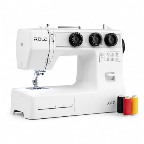 ROLD X27 Mechanische Nähmaschine mit Servomotor – 25 Stichprogramme, Automatischer Nadeleinfädler, LED Beleuchtung, Freiarm, Leise & Präzise