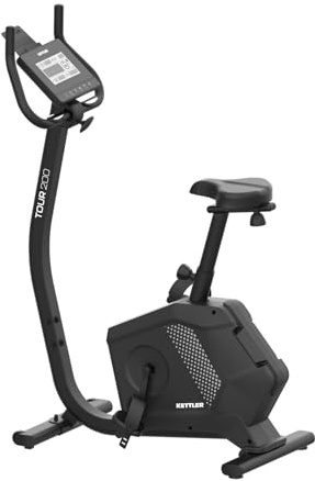 KETTLER Ergometer Tour 200 mit Elektronisch Verstellbarer Magnetbremse, 36 Trainingsprogramme, 32 Widerstandsstufen, Netzanschluss, max. 130 kg Benutzergewicht, 104x52x140 cm