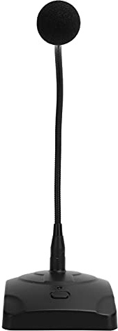 Pssopp Microphone de Conférence, Micro à Condensateur XLR à Col de Cygne en Métal avec Câble de 5 M, Prise Omnidirectionnelle à 360° et Réduction du Bruit pour PC de Bureau, Ordinateur Portable,