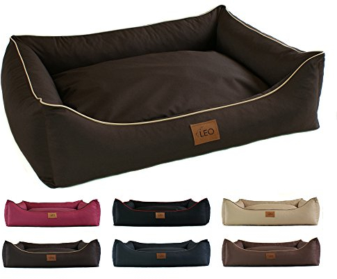 Leo4dog. Sofa Leo Codura (Polyester). M L XL XXL XXXL 6 Farben Hundebett, Hundekissen, Hundesofa,Hundekorb. (XL 100X80, Schwarz)