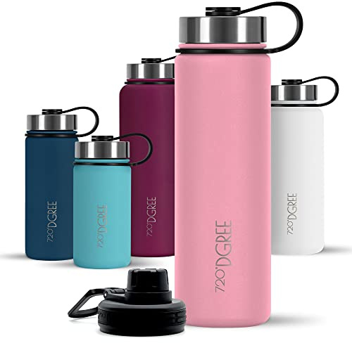 Auslaufsicher bei Kohlensäure, BPA-Frei, Robust - Große Thermosflasche mit Sportdeckel für Sport, Fitness, Gym, Büro, Outdoor