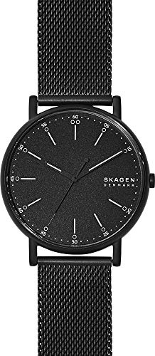 Skagen Signatur Herrenuhr, Quarz-Dreizeigerwerk mit Edelstahlarmband