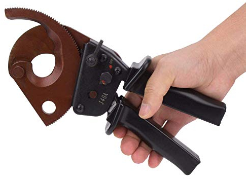 Coupe-câble,J40A 300mm² Cliquet Câble de qualité industrielle Ciseaux Matériel Outil de coupe manuel pour câble métallique