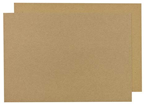 Kraftkarton 50 x 70 cm, 225 g/m², unbedruckt, braun, Bastelkarton, festes Kraftpapier zum Basteln für Karten, Scrapbooking - 25 Blatt/Pack