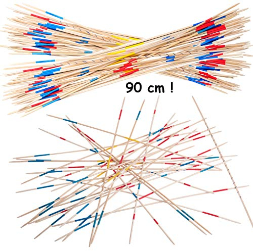 alles-meine.de GmbH 31 TLG. Set XXL großes - Mikado - Holz - 90 cm lang - Outdoor - für Innen & Außen - Stäbe & Stöcke - Wetterfest - Geschicklichkeitsspiel - Mikadostäbchen - ..