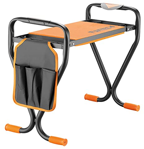 Sgabello da giardino pieghevole Fuxtec FX-KB1 - panchina confortevole per le ginocchia