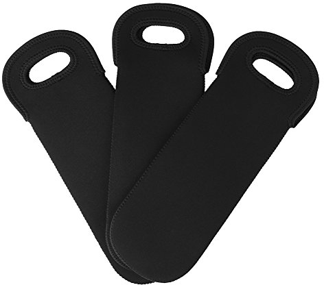 Manicotto per vino in neoprene 3 pezzi, maniche da viaggio isolate Raffreddatore per bottiglie Borsa per bottiglie di vino Coperchio protettivo Custodia per bevande per bottiglie