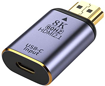 xiwai USB-C-Typ-C-Buchse auf HDMI-Sink-HDTV-Adapter, 8K @ 60Hz, 4K @ 120Hz für Tablet & Handy & Laptop