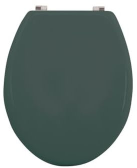 MSV Abattant WC MDF CLÉO Vert Foncé Mat - Charnières en INOX