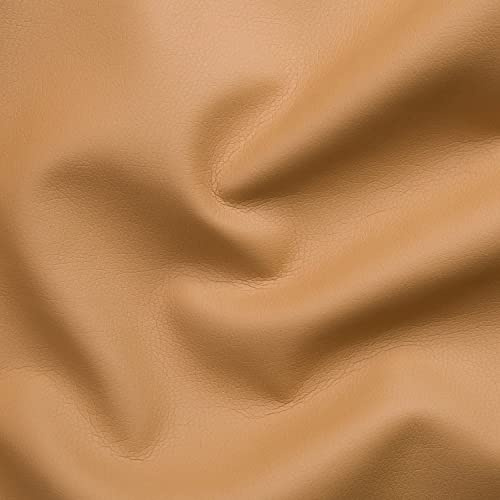 PINaPIN Möbelstoff Kunstleder Polstermaterial Polstermöbel Polyesterstoff Stoffe meterware zum Freizeit-Sets, Möbelbezüge, Möbelpolsterei, Sessel, Zubehöre 100 x 140 cm (NATUR)