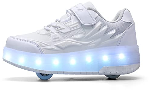Chaussures à roulettes Garçons Filles Respirant Patins à roulettes pour Unisexe Enfants Retractable Basket Cadeaux créatifs de Vacances pour Enfants Chaussures Noël Nouvel an Cadeau d'anniversaire