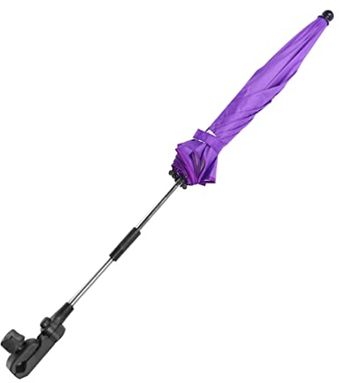 Kinderwagen Sonnenschirm für Draußen, Multifunktional | Babywagen Zubehör für Sommer, Stoffausführung, Leicht Anzubringen, Geeignet für Stroller und Cart (violett)