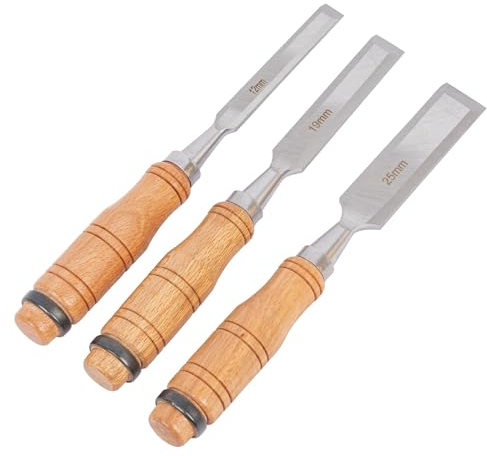 Blackspur 3pc Carbon Steel Wood Chisel Set - Brown