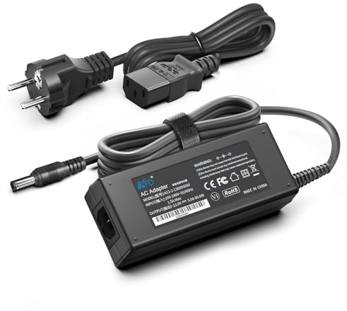KFD 12V Netzteil Ladegerät für NAS Qnap Turbo TS-253B TS-109 TS-209 TS-269 TS-221 TS-251 TS-209 Pro TS-220 Bay NAS Network Storage LaCie 2big USB3 TBT 2 GP-ACMC-01 Sunfone 9000495 DC12V 60W Ladekabel