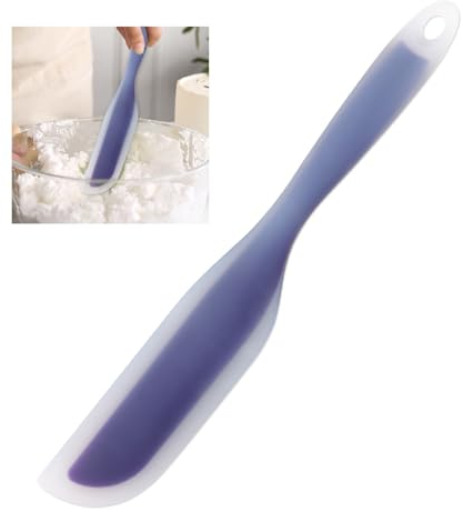 Spatule en Silicone Lilas - Résistante à la Chaleur et Antiadhésive - Spatule de Cuisine Ergonomique pour Salon à Domicile Pâtisserie, Épilation, Mélange de Masques et Huiles Essentielles - 1 Pièce