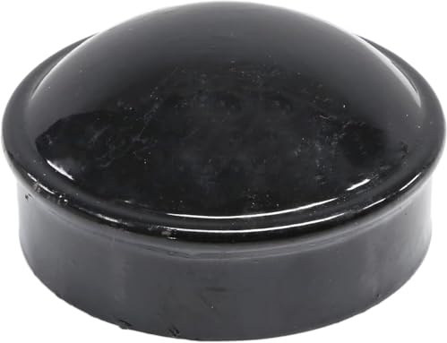 Chain Link Fence Round Dome External Metal Post Caps - Pressed Steel Fence Post Caps - Chain Link Cover Caps (4 Pack, Black Coated Steel, 1-5/8 Round Poles)