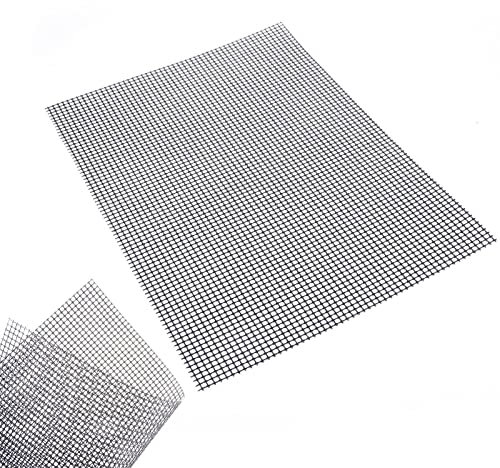Grillmatte, antihaftbeschichtet, robuste Netz-Grillmatte, Grillzubehör, 33 x 33 cm, wiederverwendbar und leicht zu reinigen, funktioniert auf Holzkohle, Elektrogrill im Freien