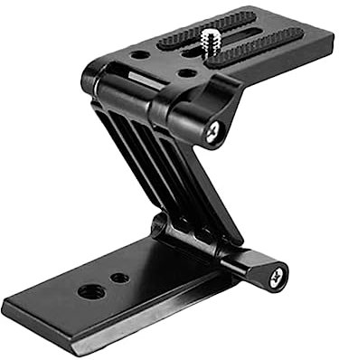 DOITOOL Quick Folding z Shape Tripod Head Tilt Bracket Quick Release Plate for Monopod Slider Rail Gimbal Stabilizer Camera