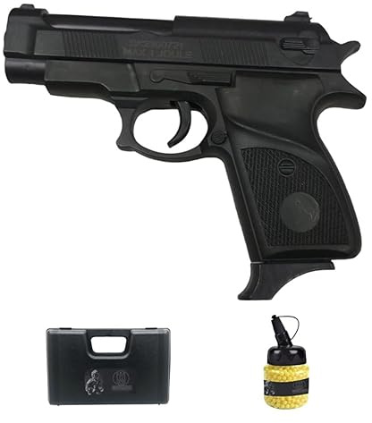 Pistolet Ghost Recon Muelle (6 mm) | Pistolet Airsoft Calibre 6 mm + Bouteille + Mallette. Pistolet d'initiation à l'airsoft [Puissance : 0,03 Joules]