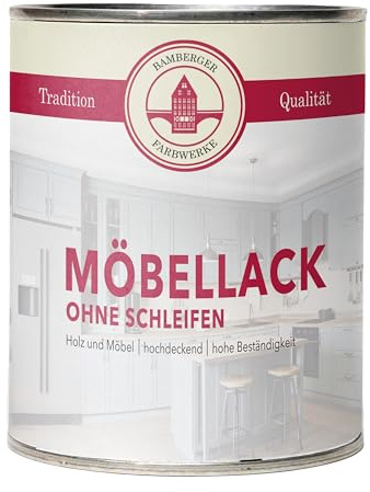 Bamberger Farbwerke Möbellack ohne Schleifen matt (Kreidefarbe für Holz & Metall) (Schwarz matt, 2,5L)