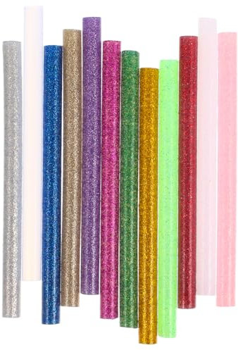 KONTONTY 30 Stück Bunte Heißklebestifte Schimmernde Fluoreszierende Bastelklebestifte 12er- 130er-packung Stark Haftende Klebestifte Für Handgefertigtes Kunsthandwerk