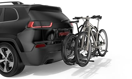 PacificCrest Bike Rack for Car & SUV - 2'' Hitch or Trucks/RV | 160lb Heavy-Duty Car Bike Rack, E-Bike & Fat Tire Ready (5'') | Foldable, Tilt-Away, Anti-Rattle Lock, No Extra Tools Needed