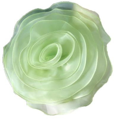 Waltonalice Stor ros brosch för kvinnor blomma tillbehör handgjord simulering av blommor tygblommor blombrosch för klänningar hattar kostymer ljusgrön