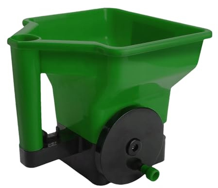 Generico Spargiconcime Manuale,Spandiconcime Trasportabile - Attrezzo per Semina con Manovella e Accessori da Giardino per Fiori, Ortaggi, e Cortile, Piccola Fattoria, Progetti Scolastici