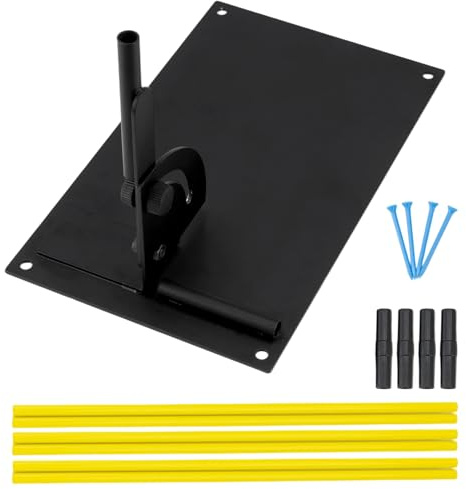 Golf Practice Swing Trainer Plate Golf Swing Traine Golf Trainer | Hitting Training Aid Rods Rod Cover Tool Swing Trainer Aids Golf Alignment Stick Holder Set for Men Women Golfers