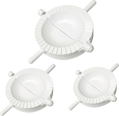 3-in-1 Dumpling Maker Press, QIANSSE 3 PCS Easy Pastry Mould for Homemade Dumplings, Ravioli, Gyoza & Meat Pies Quick Kitchen Dumpling Cutter Tool
